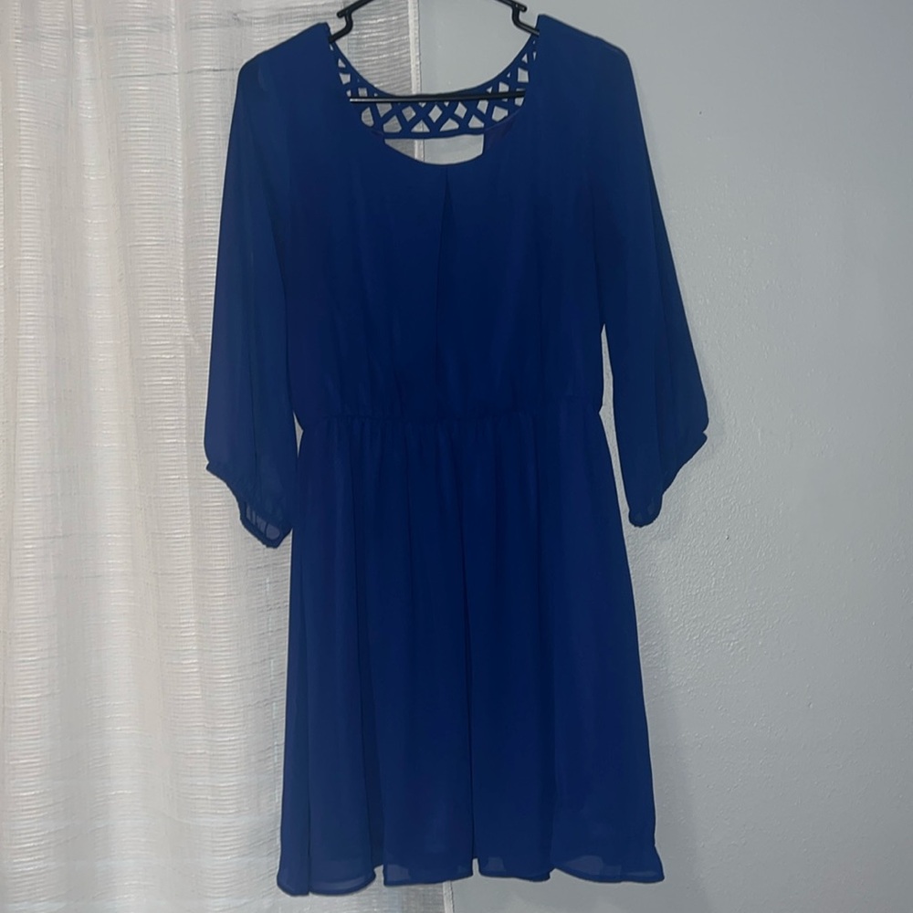 Royal Blue Long Sleeve Dress